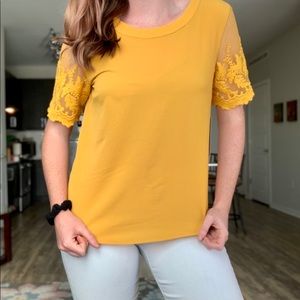 Yellow Lace Blouse